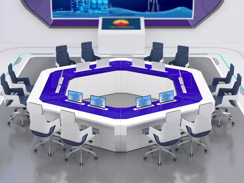 Oregelbundet formad övervakningskonsol